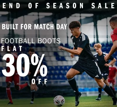Get Football Boots With Flat 30% OFF