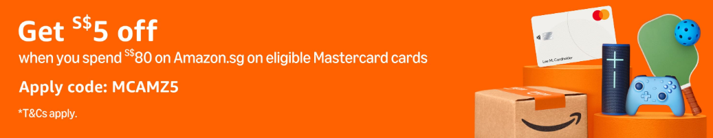 Use Amazon MasterCard Promo Code Singapore "MCAMZ5" And Take $5 OFF