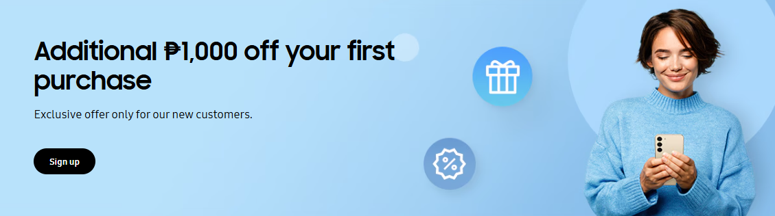 ₱1,000 Off First Purchase at Samsung Shop App with Samsung Promo Code