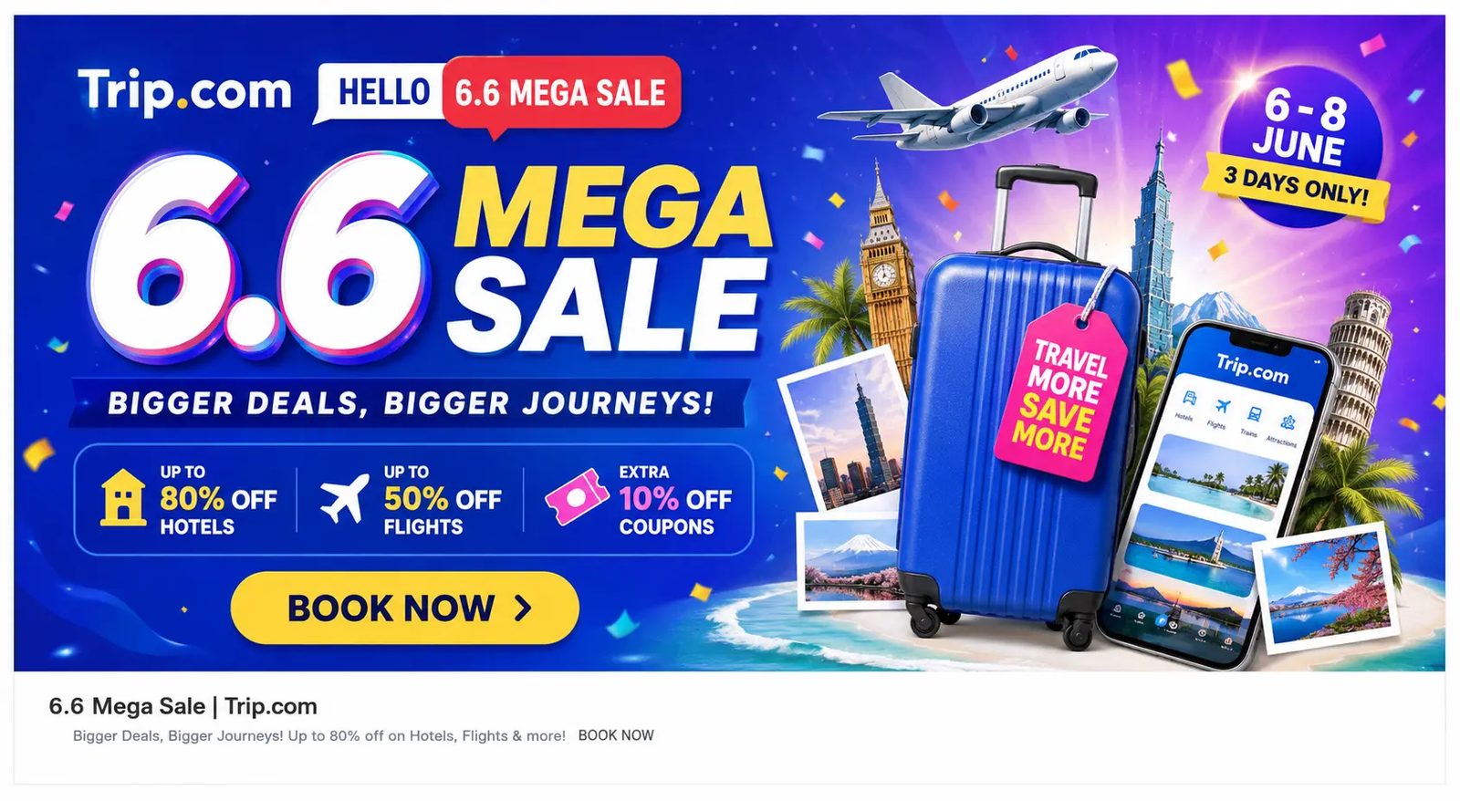 Up To 80% Off Attractions And Tours : Trip.com 6.6 Sale
