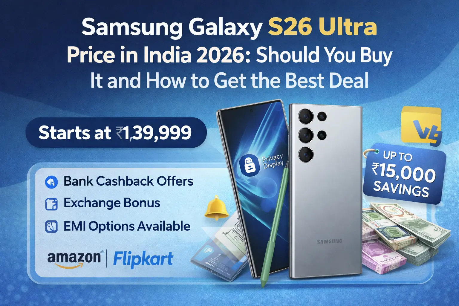 Samsung Galaxy S26 Ultra Price in India 2026: Full Breakdown, Best Deals and Is It Worth Buying?