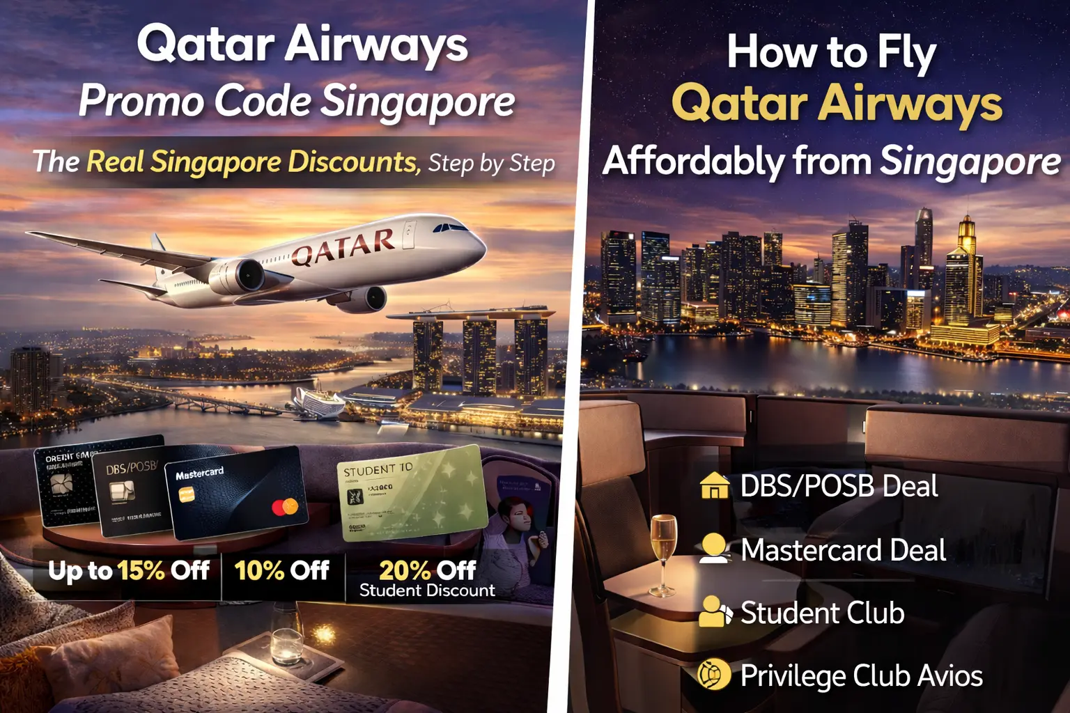 Qatar Airways Singapore Promo Code: DBS 15% Off, Mastercard Deal, Student Club and the Complete Guide to Saving on Every Flight from Changi