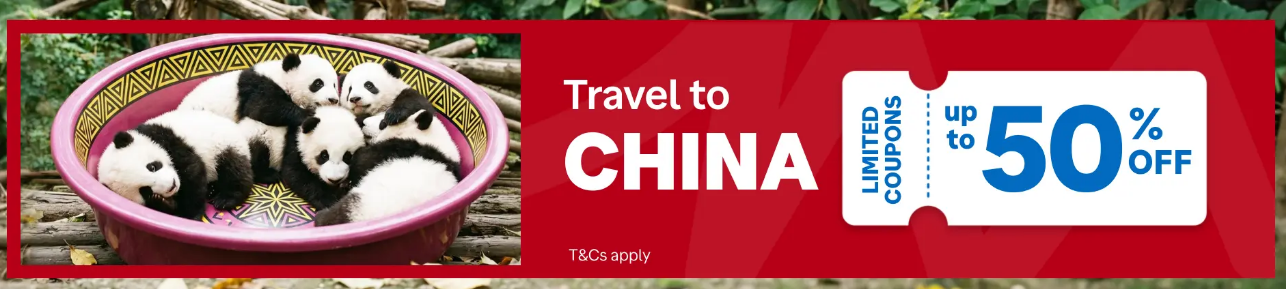 Travel To China - Click On This Offer And Claim Coupon To Get Up To 50% OFF On Hotels & Flights