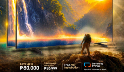 Save up to ₱40,000 + Enjoy a FREE soundbar worth ₱35,999!